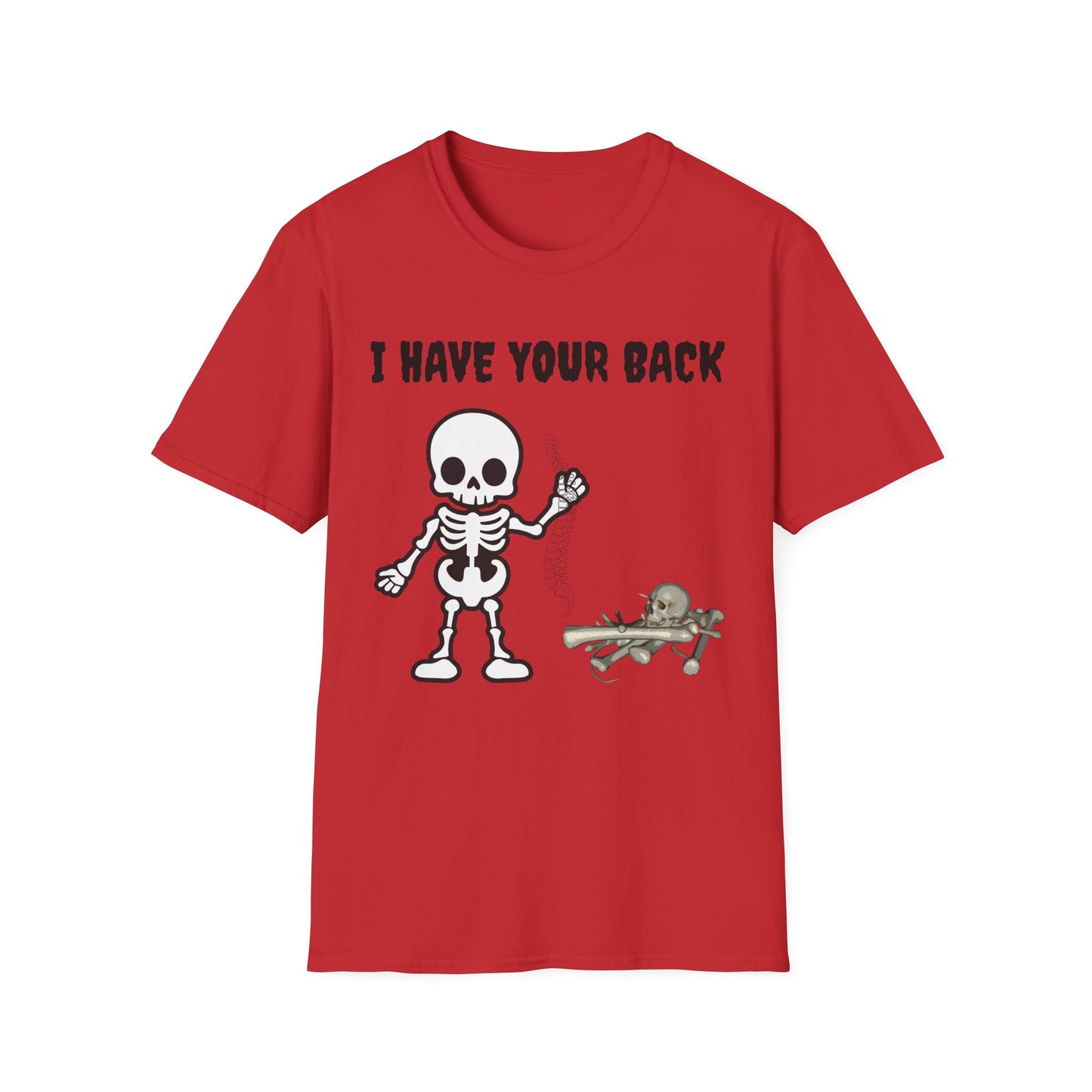 Funny Skeleton T-Shirt, I Have Your Back Tee, Halloween Costume, Gift for Friends, Unisex Softstyle Shirt, Funny Graphic Tee