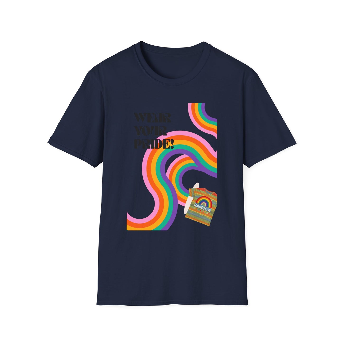 Wear Your Pride T-Shirt | Rainbow Waves LGBT Pride Tee