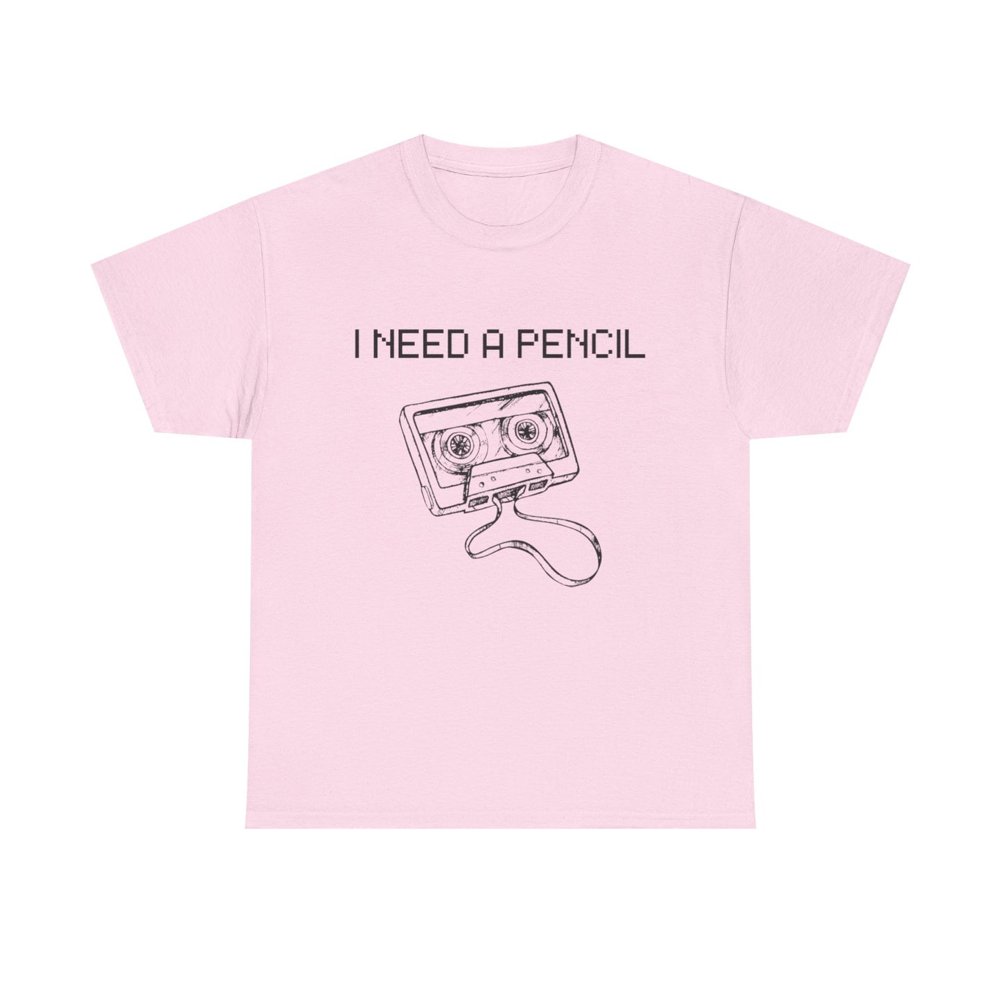 Vintage Vibe Unisex Heavy Cotton Tee, I Need A Pencil Graphic, Music Lovers Gift, 90s Nostalgia Shirt, Casual Daily Wear