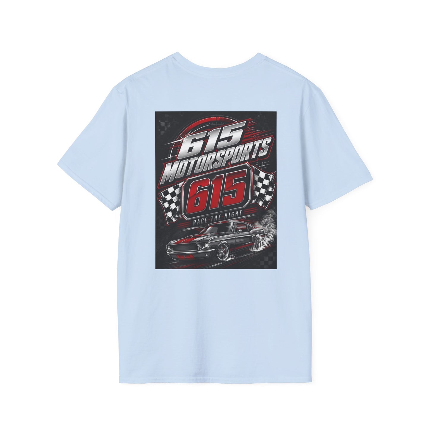 615 Motorsports T-Shirt | Racing Logo Tee, Small Chest Print