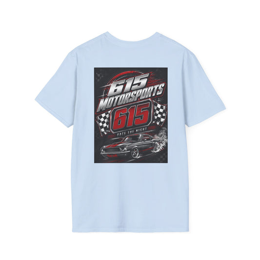 615 Motorsports T-Shirt | Racing Logo Tee, Small Chest Print