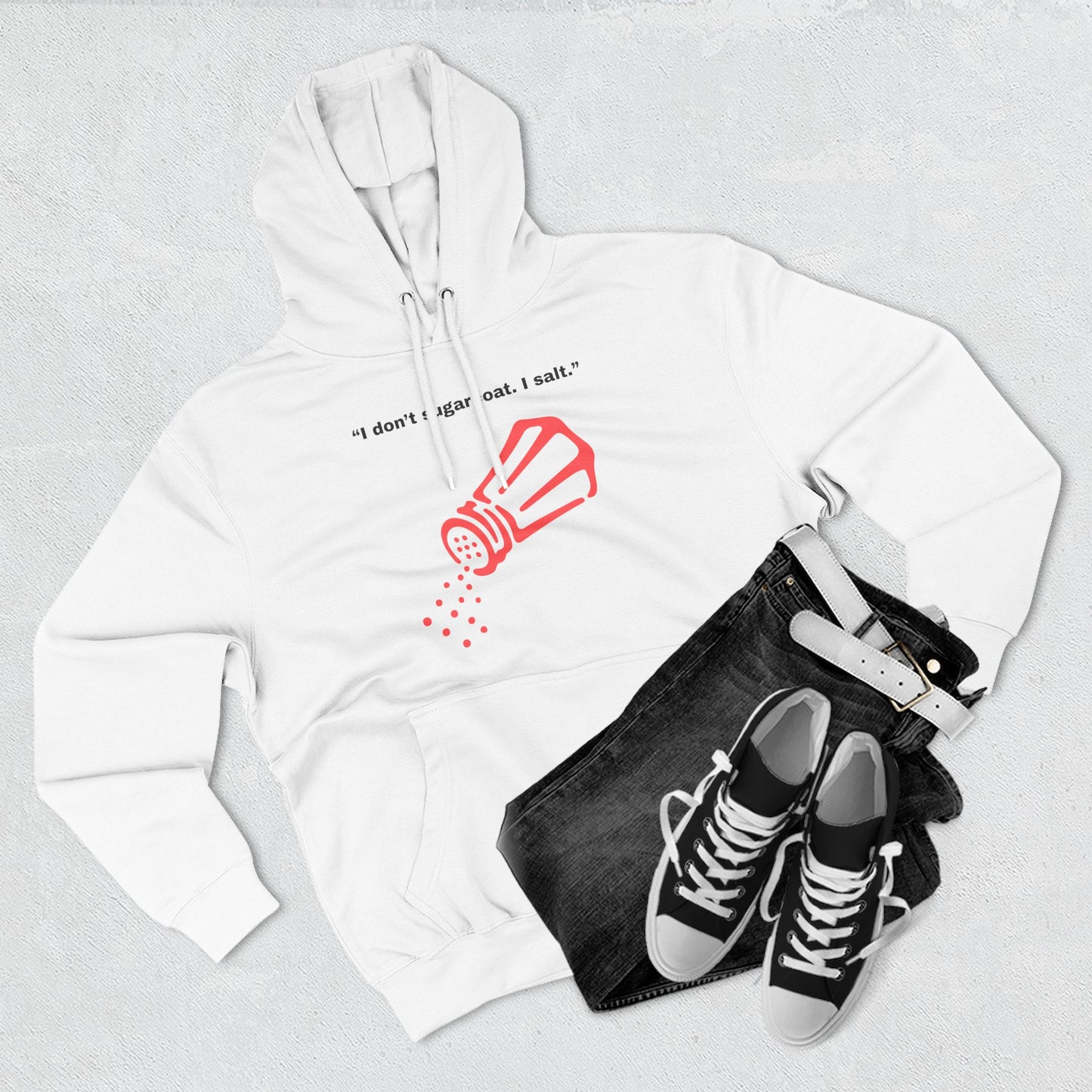 I Don t Do Part Salt I Salt salt shaker illustration Hoodie | Minimal Kitchen Humor