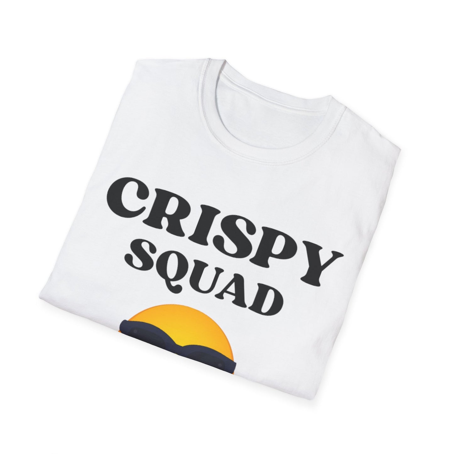 Crispy Squad T-Shirt - Fun Graphic Tee for Friends and Parties, Casual Wear, Gifts for Teens, Summer Outings, Emoji Vibe