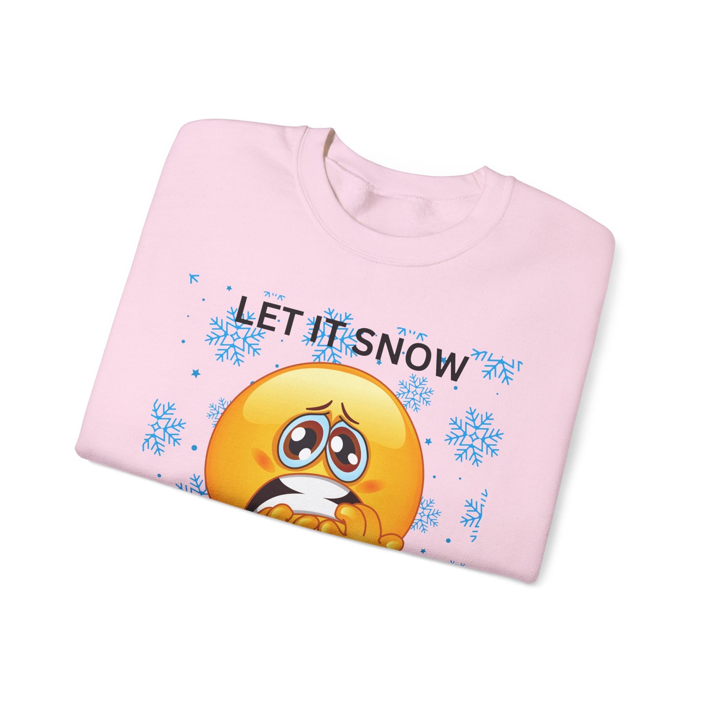 Crewneck Sweatshirt - 'Let It Snow I've Got 4WD' Funny Winter Emoji Design
