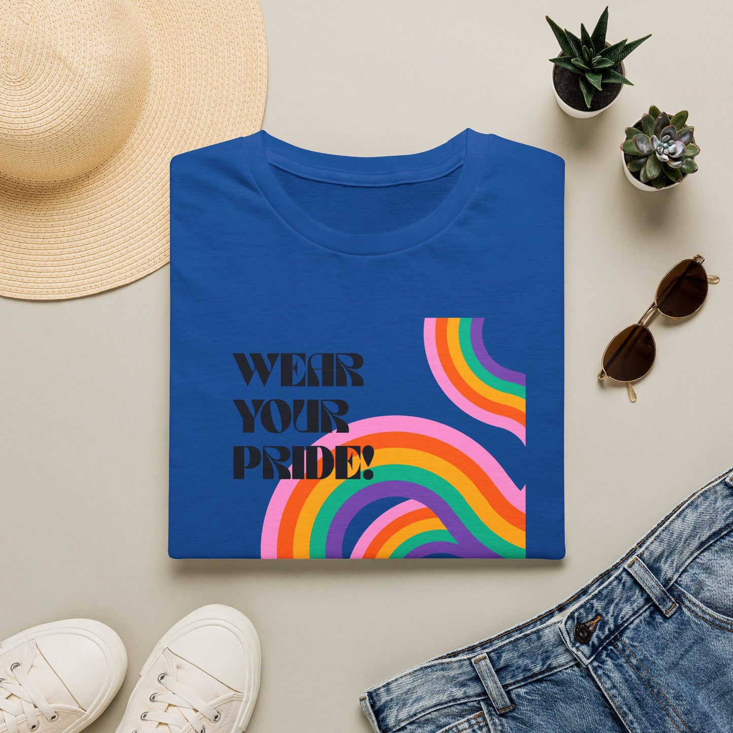 Wear Your Pride T-Shirt | Rainbow Waves LGBT Pride Tee