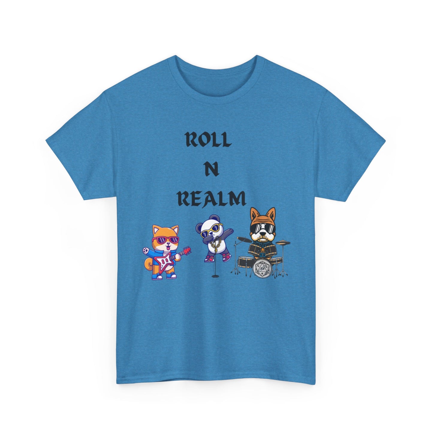 Music-Themed Unisex Heavy Cotton Tee - "Roll N Realm"