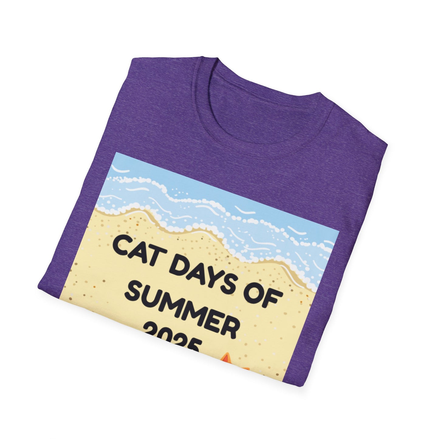 Cat Days of Summer T-Shirt, Fun Summer Tee, Cat Lover Gift, Beach Vibe Shirt, Summer Party Attire, 2025 Celebration T-Shirt
