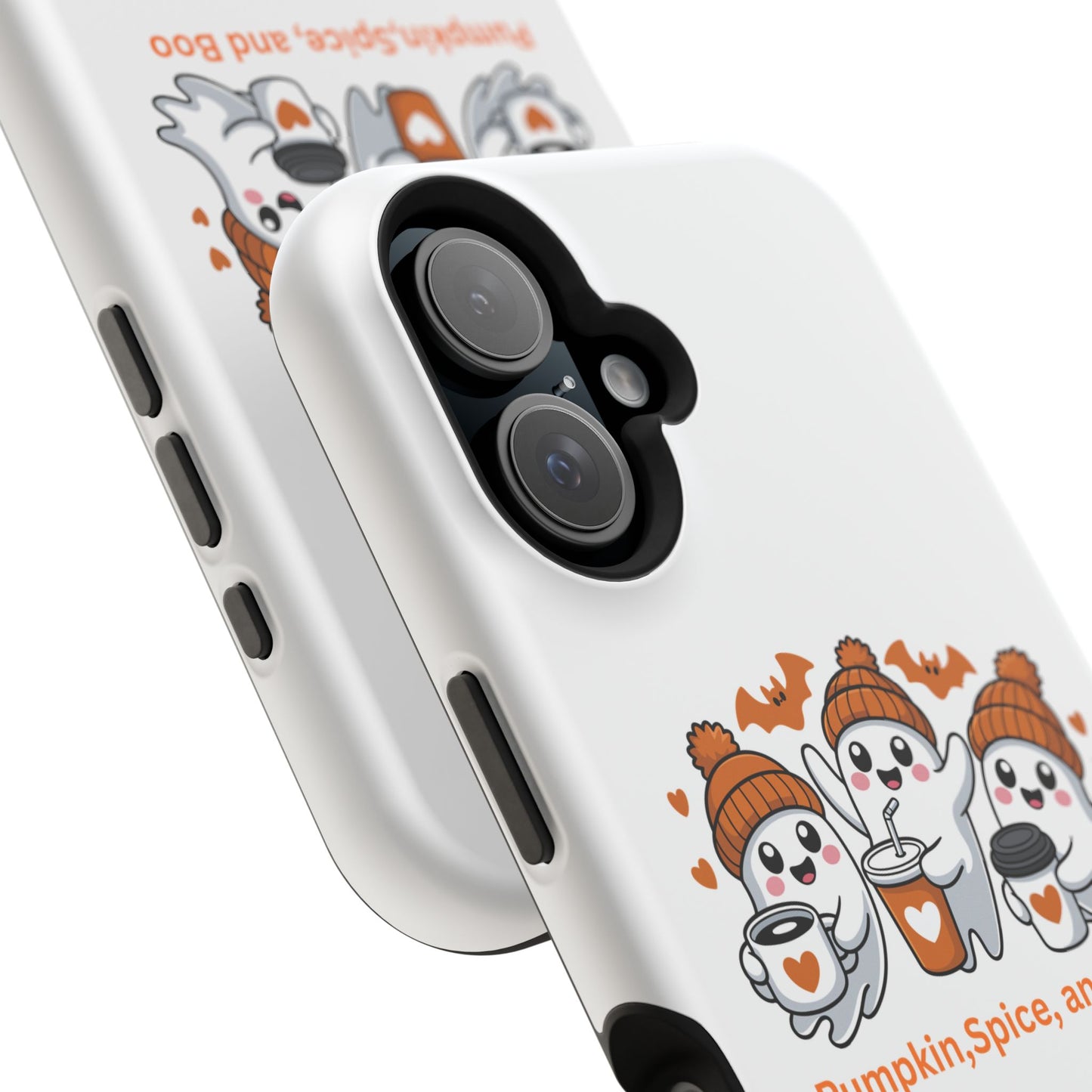 Cute Fall Ghosts Phone Case, Pumpkin Spice and Boo Cell Phone Cover, Halloween Accessory, Unique Gift for Spooky Season, Fall Decor