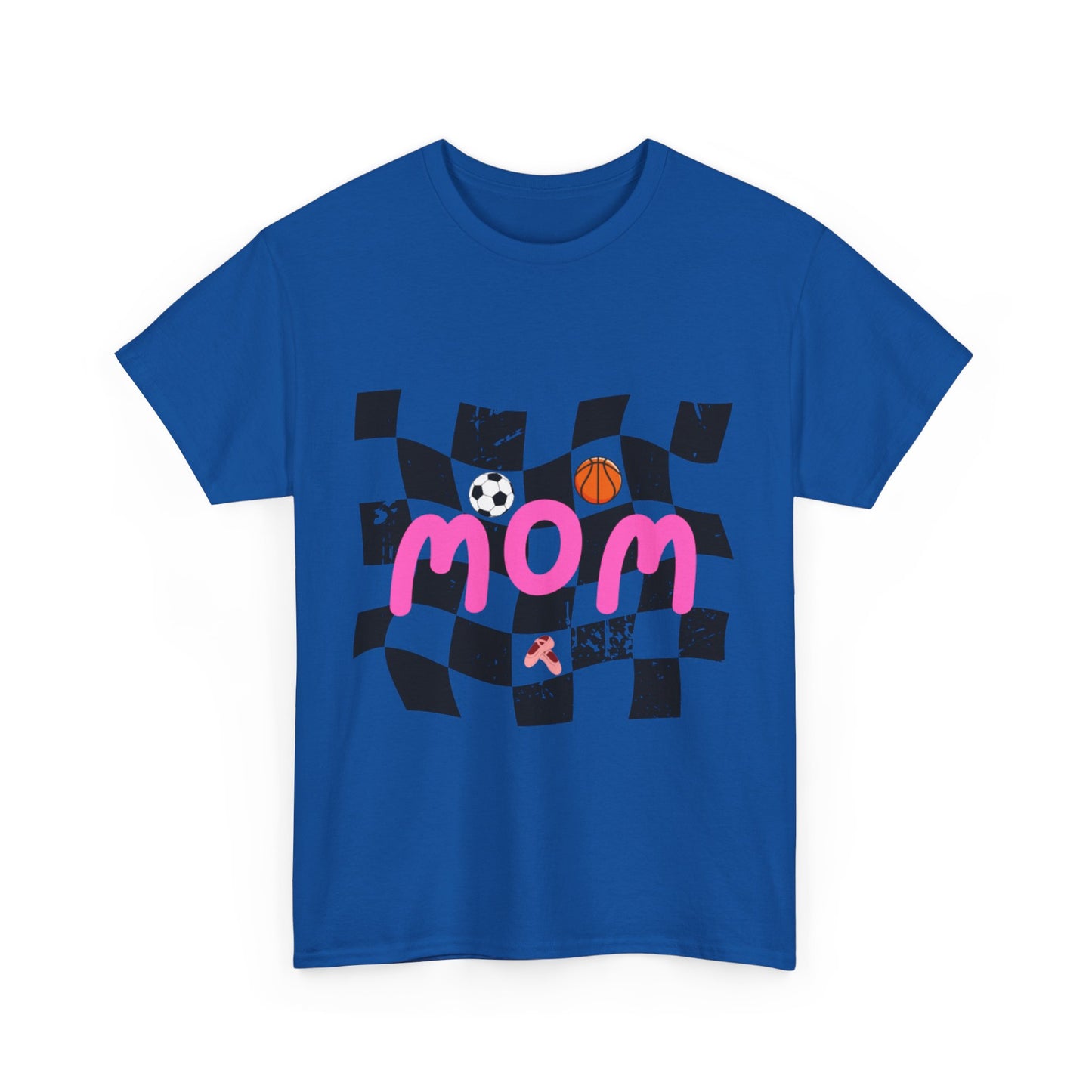 Sporty Mom Unisex Heavy Cotton Tee, Perfect Gift for Moms, Birthday Gift, Mother's Day, Family Events, Sports Enthusiasts