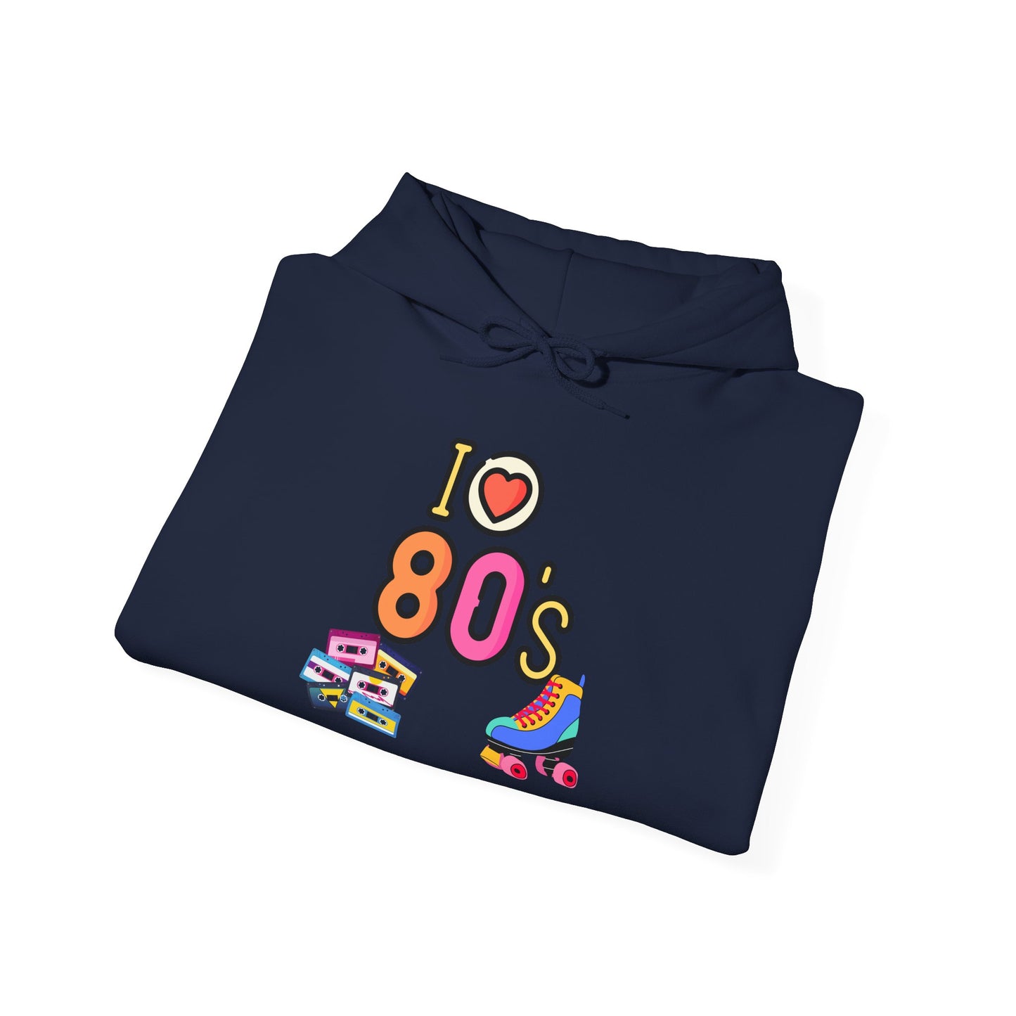 I Love 80s Roller Skate Hoodie | Retro 80s Neon Graphic