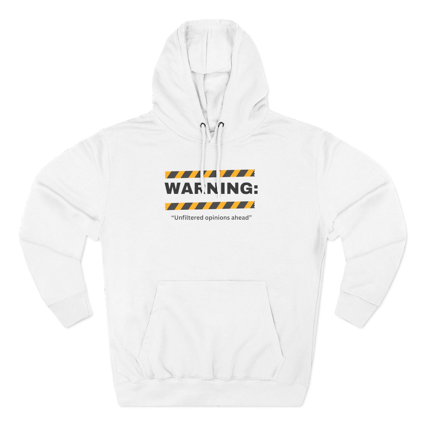Warning: Unfiltered Opinions Ahead Hoodie | Humor, Caution Tape Design