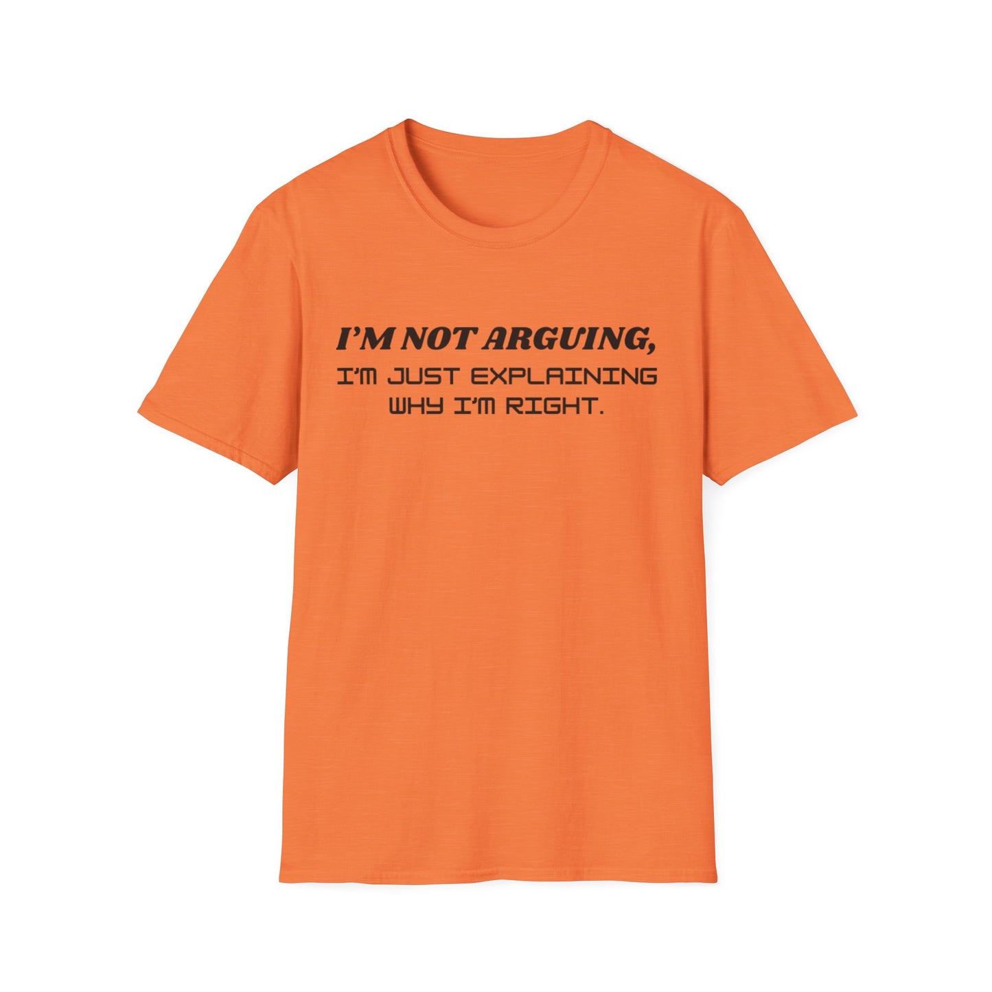 I'm Not Arguing Unisex Softstyle T-Shirt, Funny Quote Tee, Gift for Friends, Humor T-Shirt, Casual Wear, Everyday T-Shirt