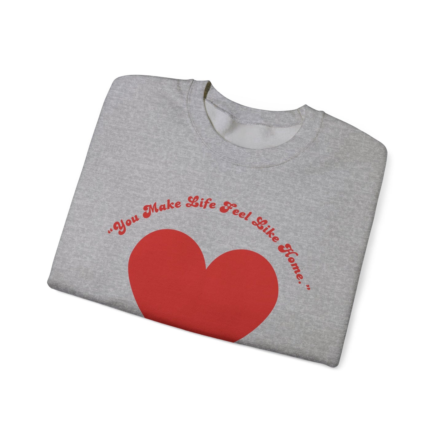 Red Heart Crewneck Sweatshirt | Minimal Love Graphic