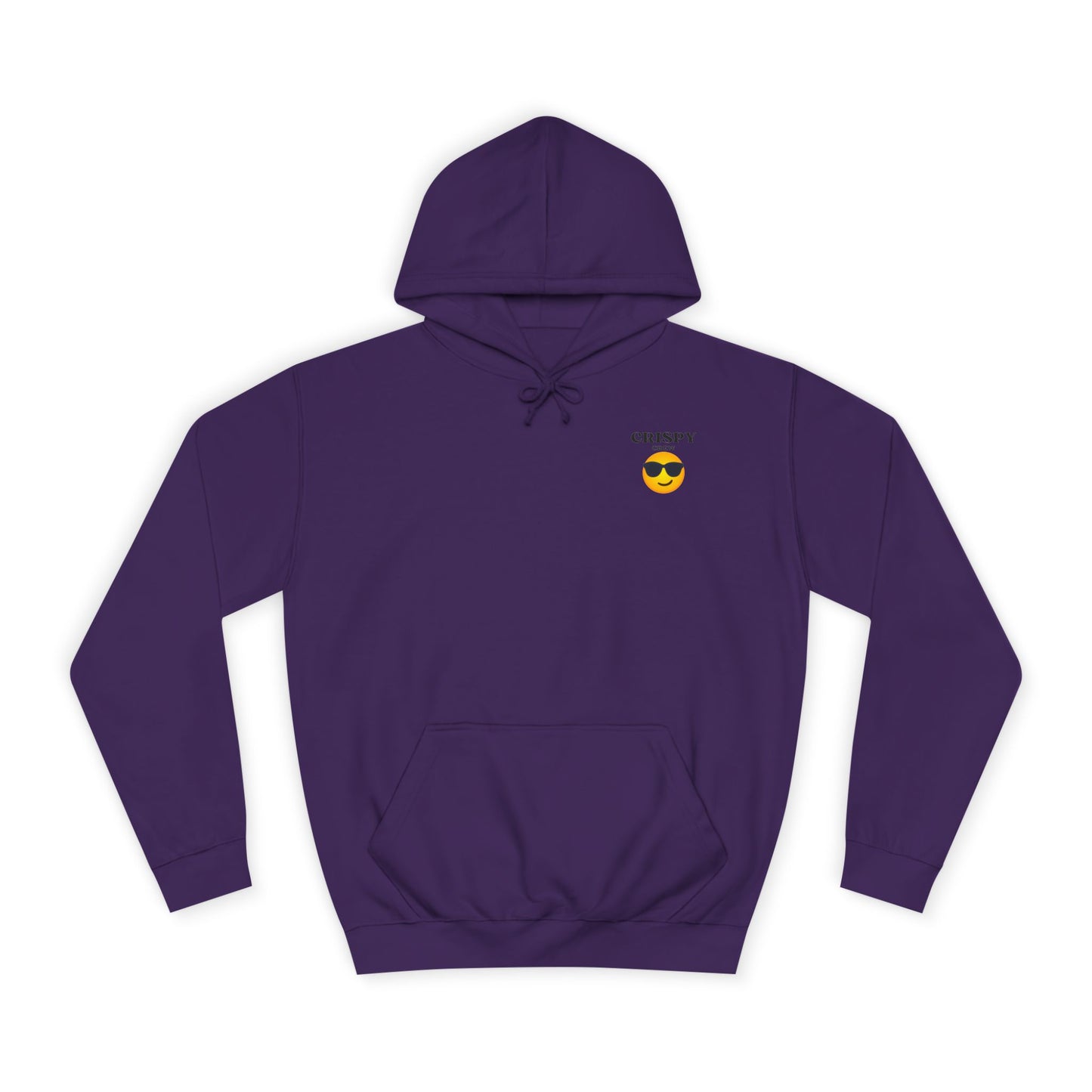 Crispy Emoji Unisex College Hoodie, Cool College Apparel, Casual Wear, Gift for Students, Trendy Fashion Piece, Classy Loungewear