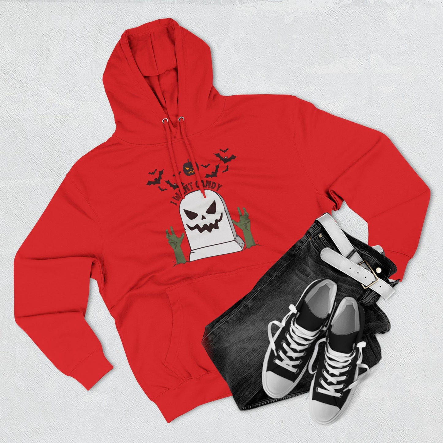 Spooky Halloween Hoodie, I Want Candy Fleece Hoodie, Goth Fashion, Trick or Treat Apparel, Cozy Fall Gift