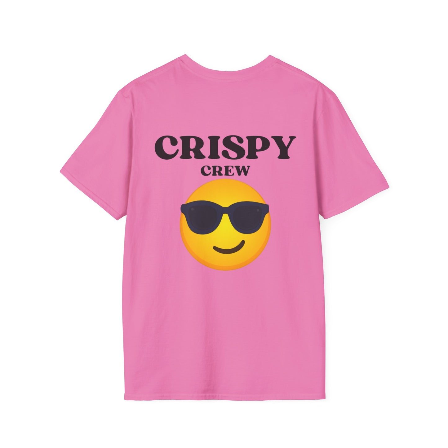 Crispy Crew Unisex T-Shirt, Fun Casual Wear, Summer Vibes, Gifts for Friends, Emoji Apparel, Birthday Celebrations, Trendy Fashion