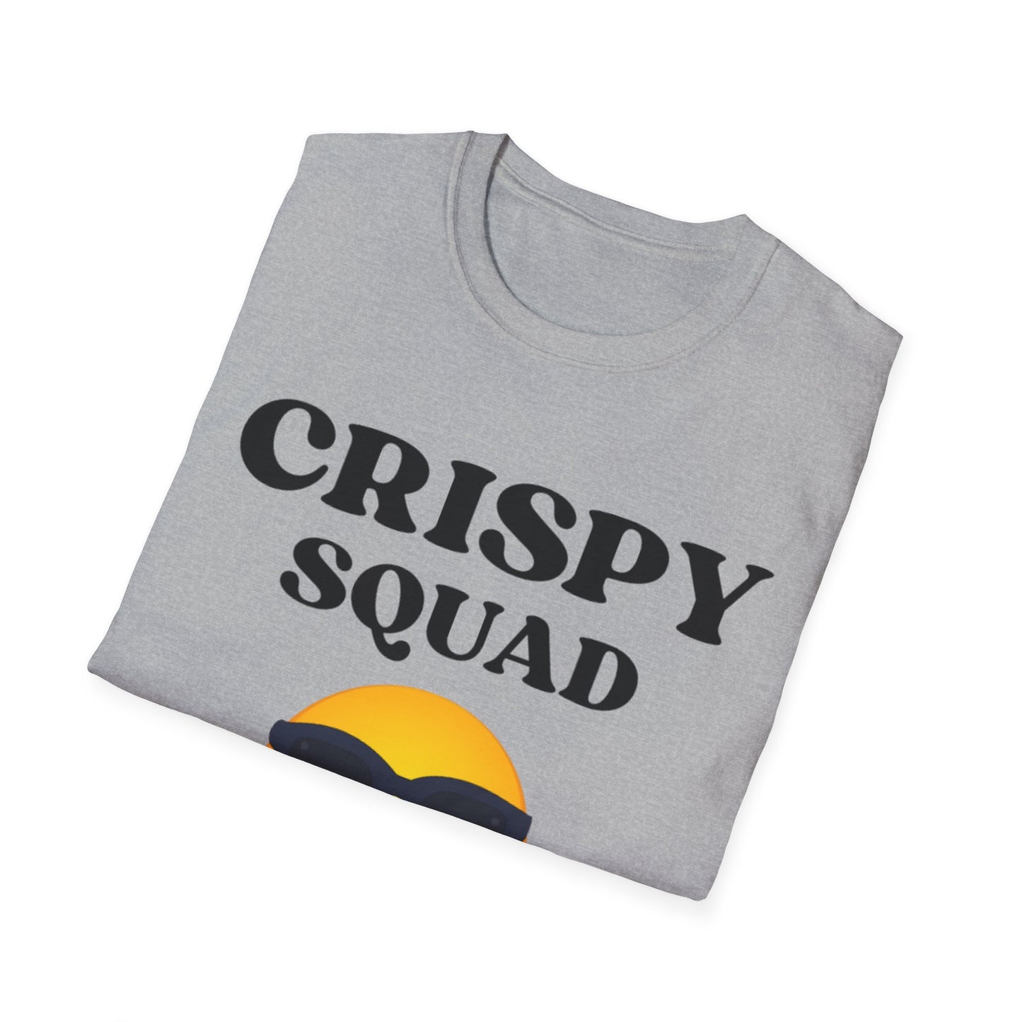 Crispy Squad T-Shirt - Fun Graphic Tee for Friends and Parties, Casual Wear, Gifts for Teens, Summer Outings, Emoji Vibe