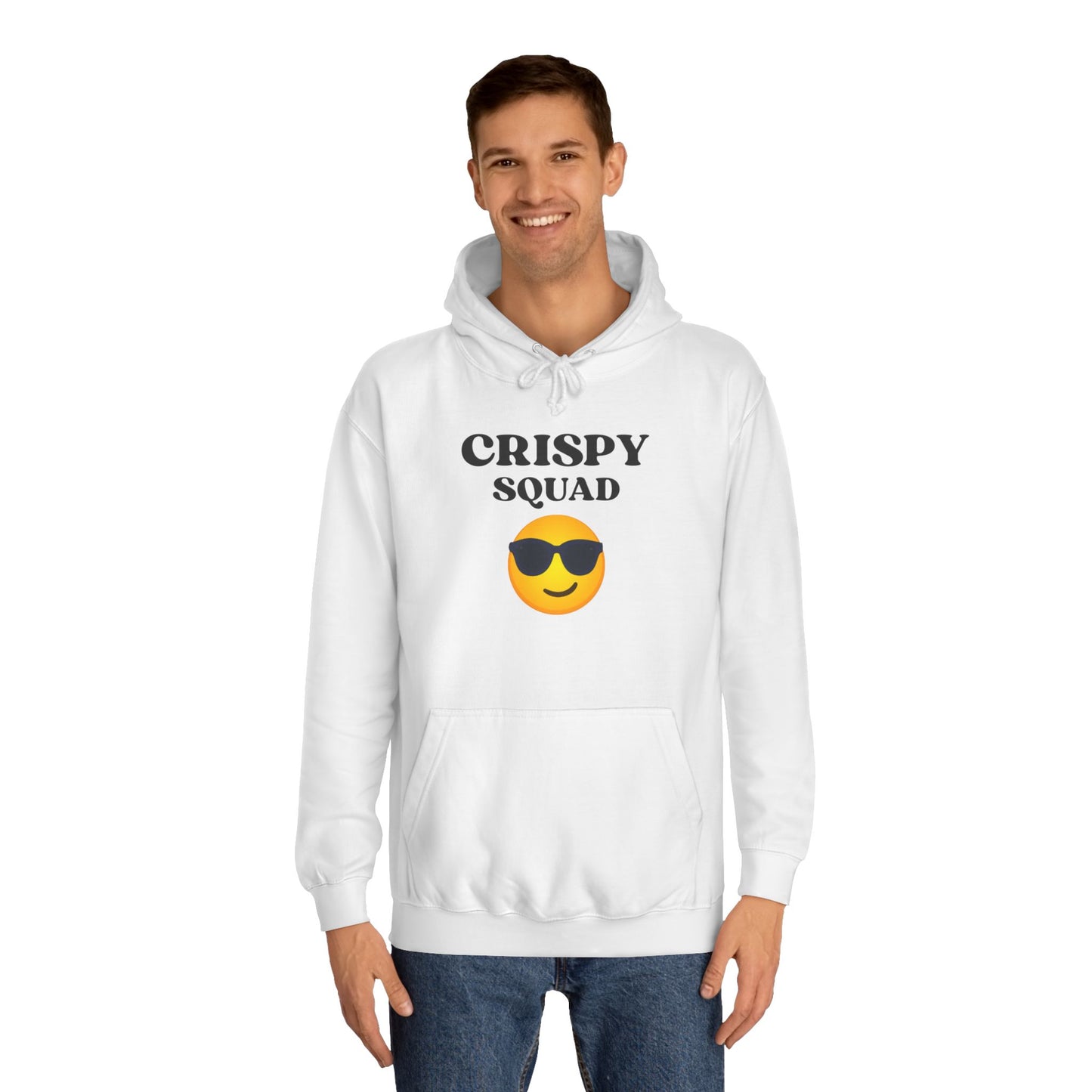 Crispy Squad Unisex College Hoodie, Funny Hoodie for Students, Casual Sweatshirt, Gift for College Friends, Fall Apparel