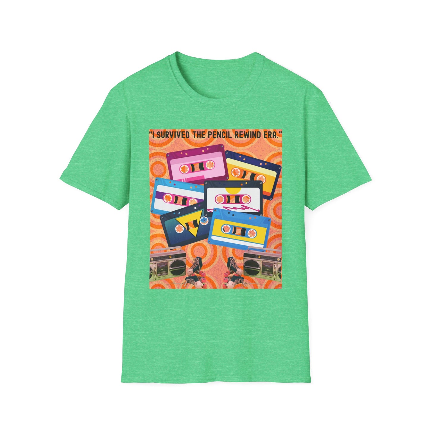Vintage 90s T-Shirt, Retro Graphic Tee, I Survived the Pencil Rewind Era, Gift for Music Lovers, Nostalgic Apparel