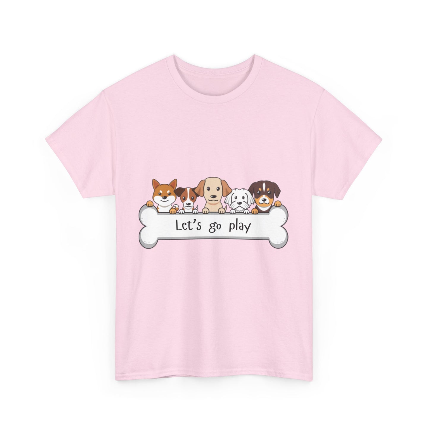 Let's Go Play Dog Lover Tee, Cute Pet T-Shirt, Animal Lover Gift, Unisex Cotton Shirt, Dog Mom Tee, Playful Pet Apparel