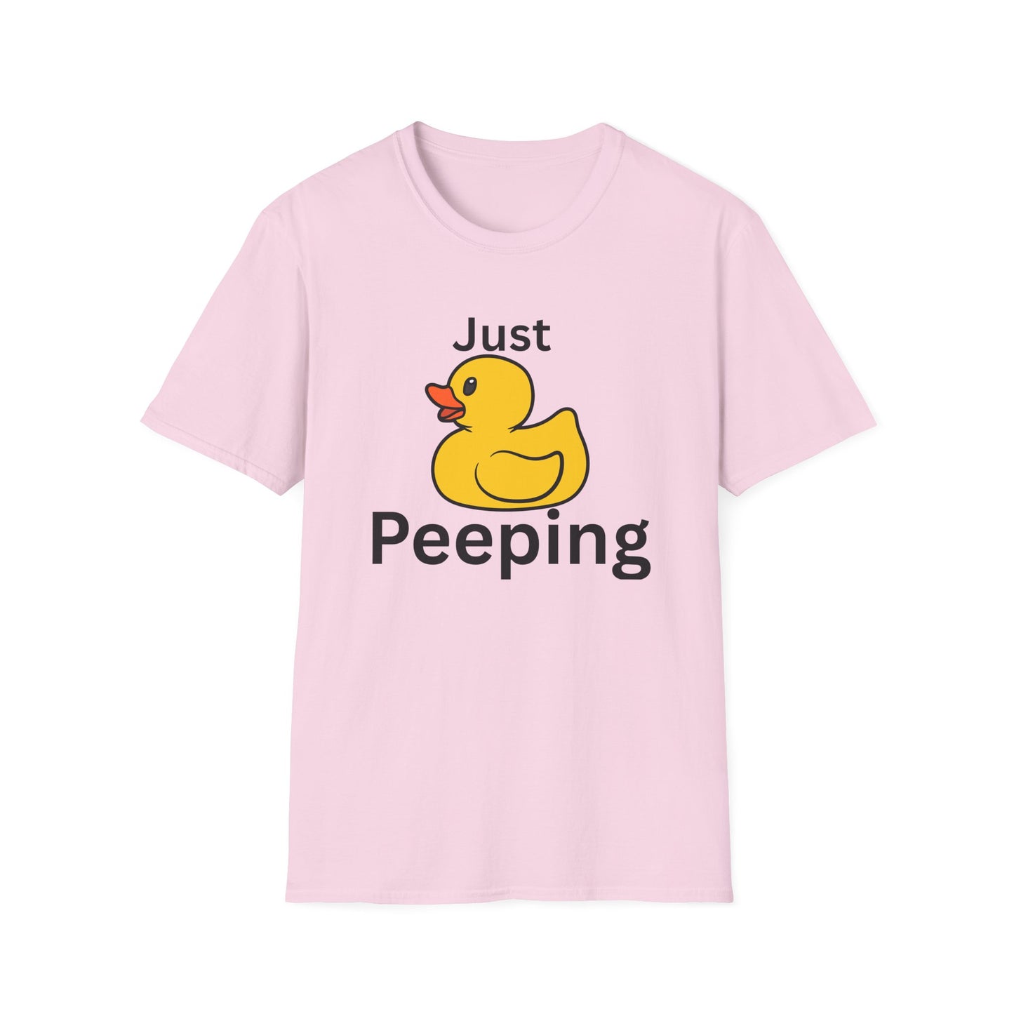 Just Peeping Duck T-Shirt, Fun Graphic Tee, Gift for Duck Lovers, Casual Apparel, Cute Gift for Birthdays