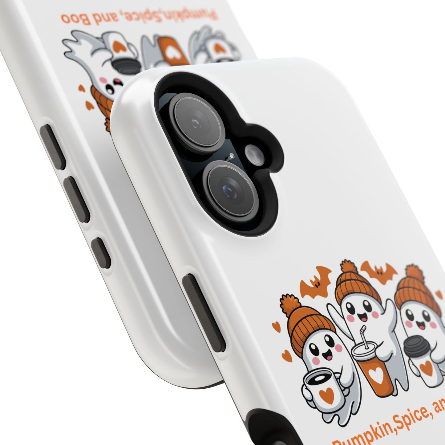 Cute Fall Ghosts Phone Case, Pumpkin Spice and Boo Cell Phone Cover, Halloween Accessory, Unique Gift for Spooky Season, Fall Decor