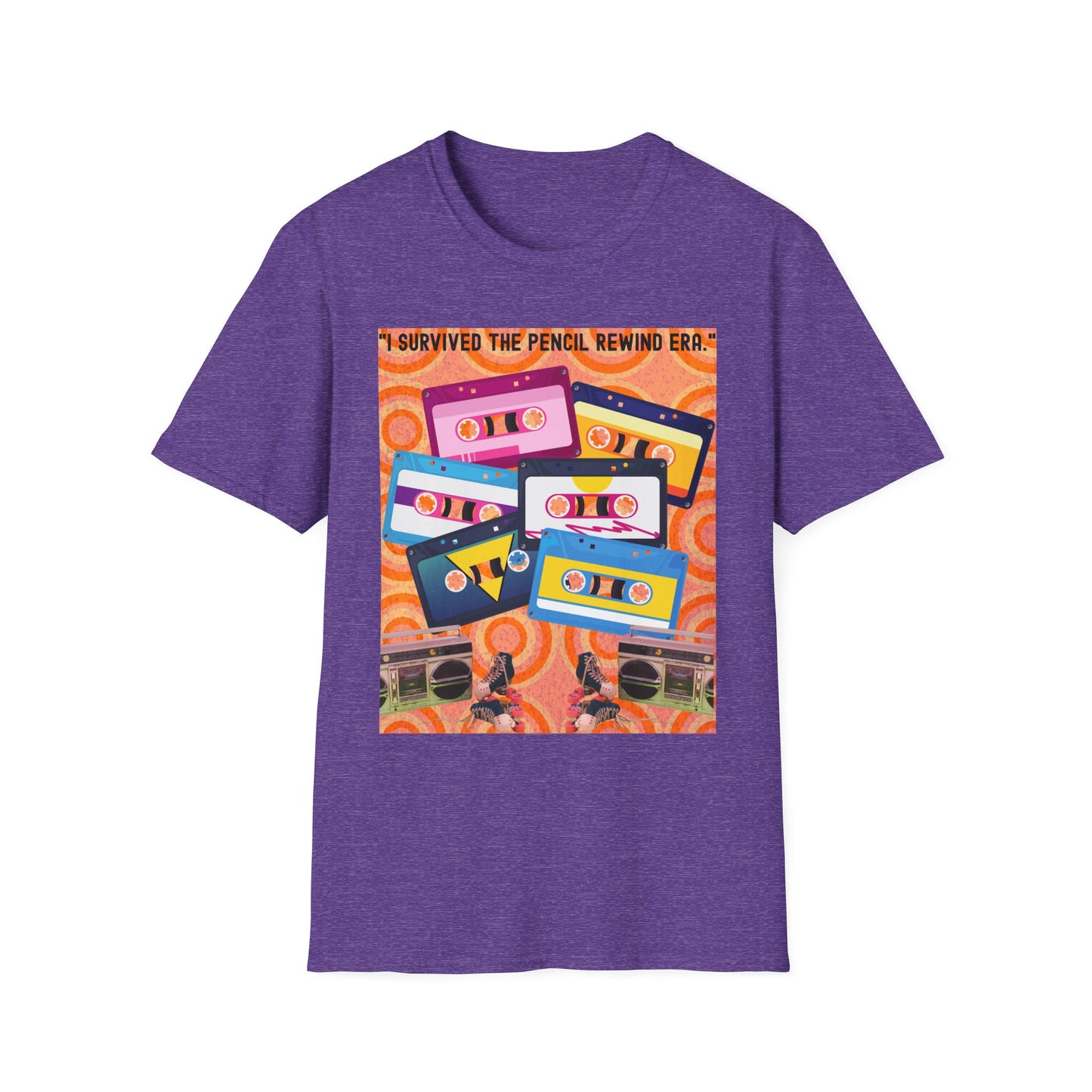 Vintage 90s T-Shirt, Retro Graphic Tee, I Survived the Pencil Rewind Era, Gift for Music Lovers, Nostalgic Apparel