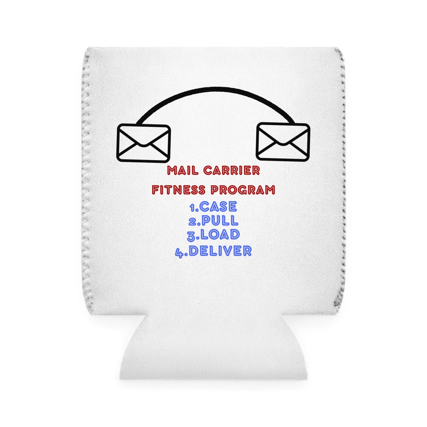 Mail Carrier Fitness Program Can Cooler Sleeve, Funny Gift for Postal Workers, Cool Beverage Insulator, Summer Picnic Accessories, [...]