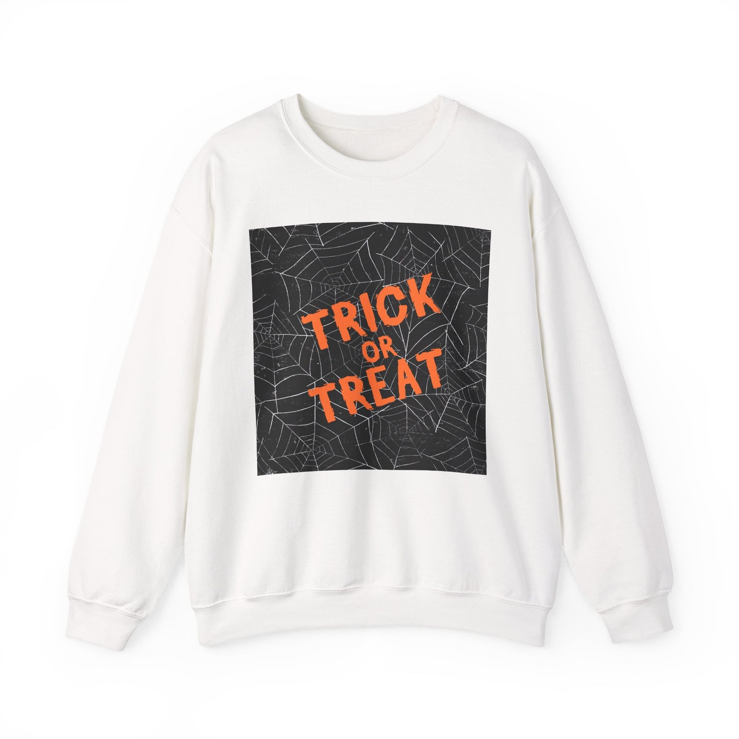 Halloween Trick or Treat Sweatshirt, Unisex Crewneck, Cozy Fall Fashion, Halloween Gatherings, Spooky Season Essentials