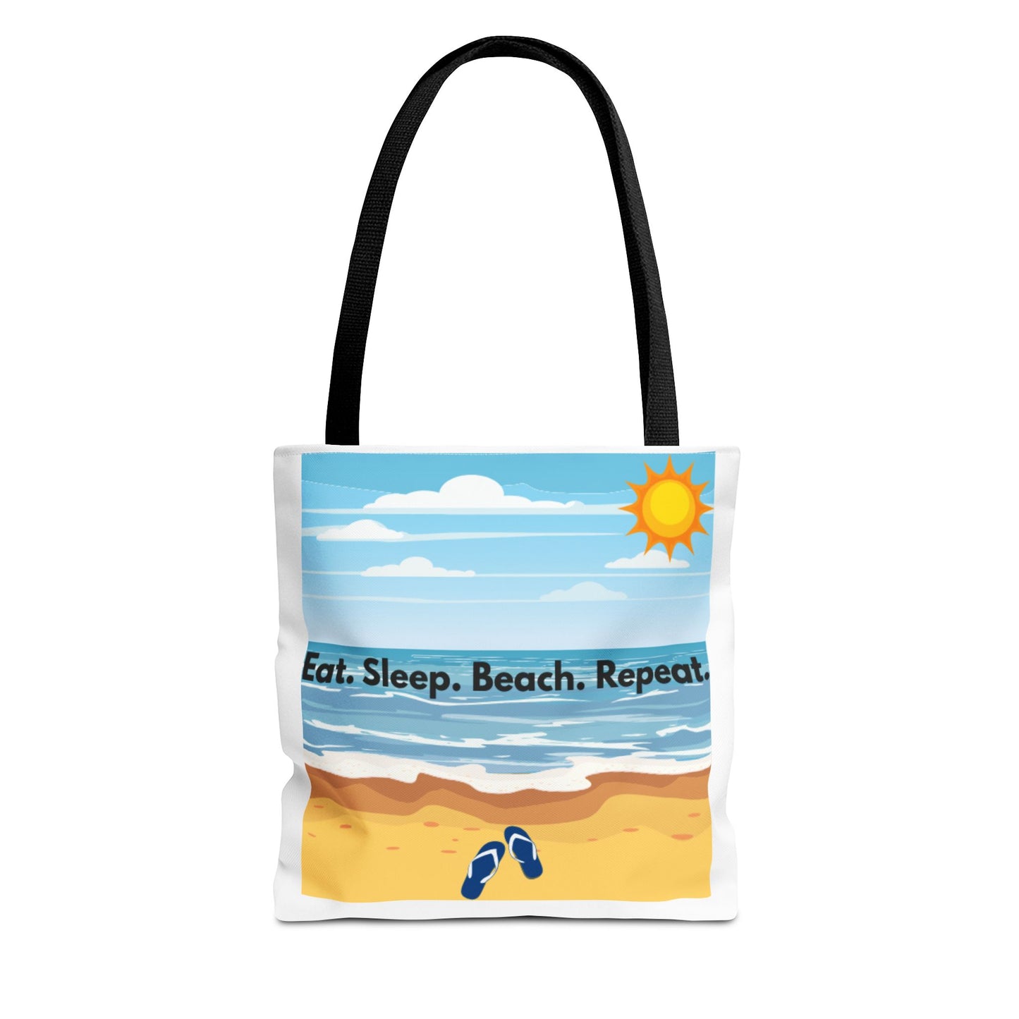 Beach Vibes Tote Bag - Eat Sleep Beach Repeat, Summer Bag, Vacation Essentials, Eco-friendly Tote, Beach Gift