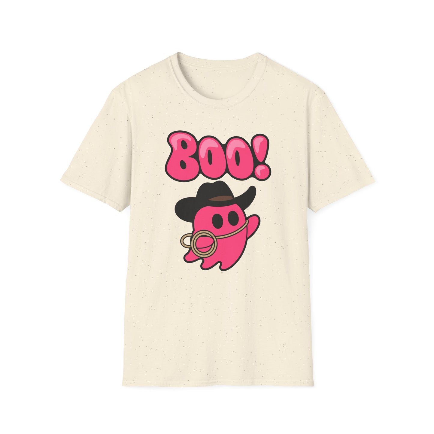 Cute Ghost Cowboy T-Shirt, Fun Graphic Tee, Unisex Halloween Apparel, Perfect Gift for Kids & Adults, Quirky Costume Tee