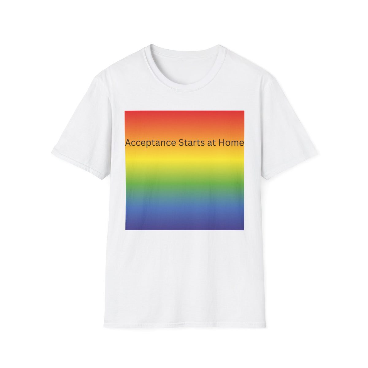 Acceptance Starts at Home T-Shirt | Rainbow Pride Tee