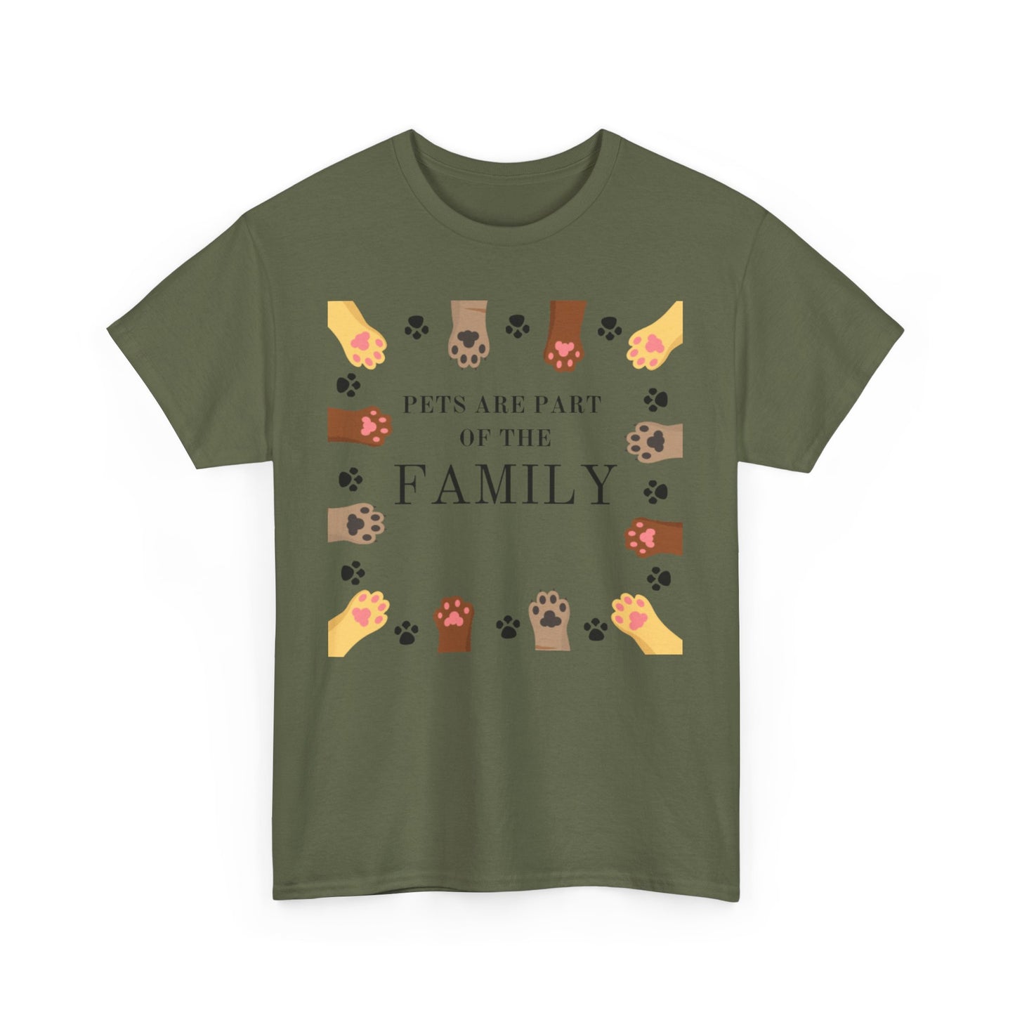 Pets Are Part of the Family Unisex Cotton Tee, Animal Lover Gift, Cute Pet Shirt, Family T-Shirt, Birthday, Pet Adoption