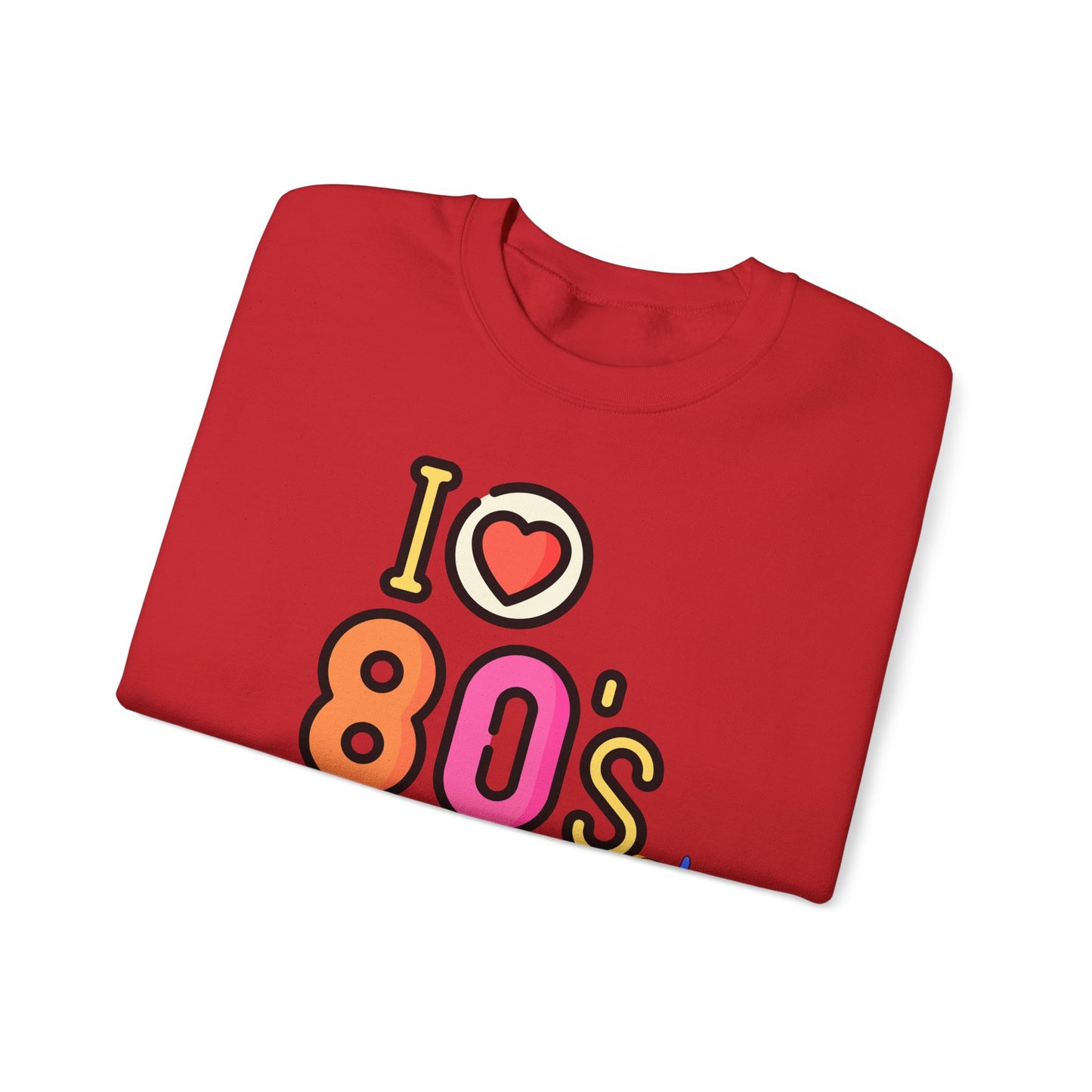 I Heart 80's Roller Skate Sweatshirt | Retro Tape Cassette 80s