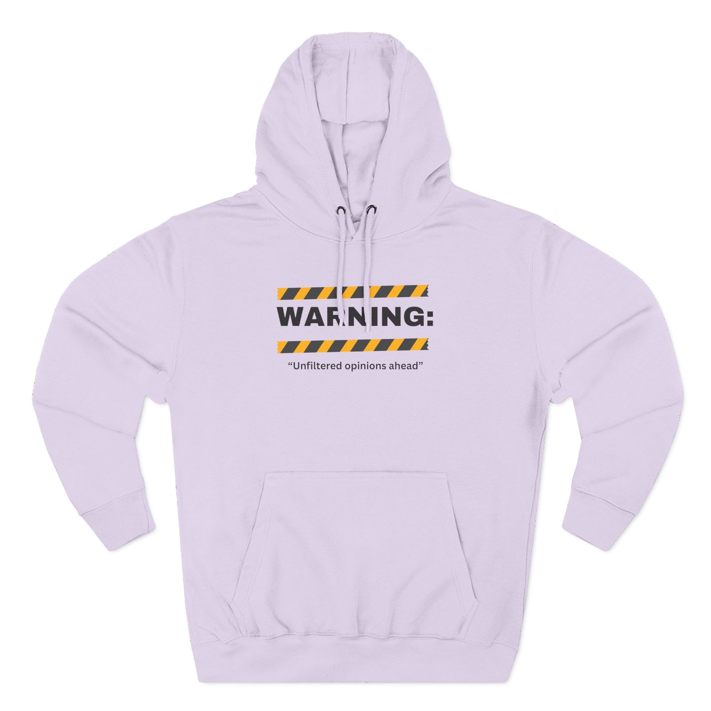 Warning: Unfiltered Opinions Ahead Hoodie | Humor, Caution Tape Design