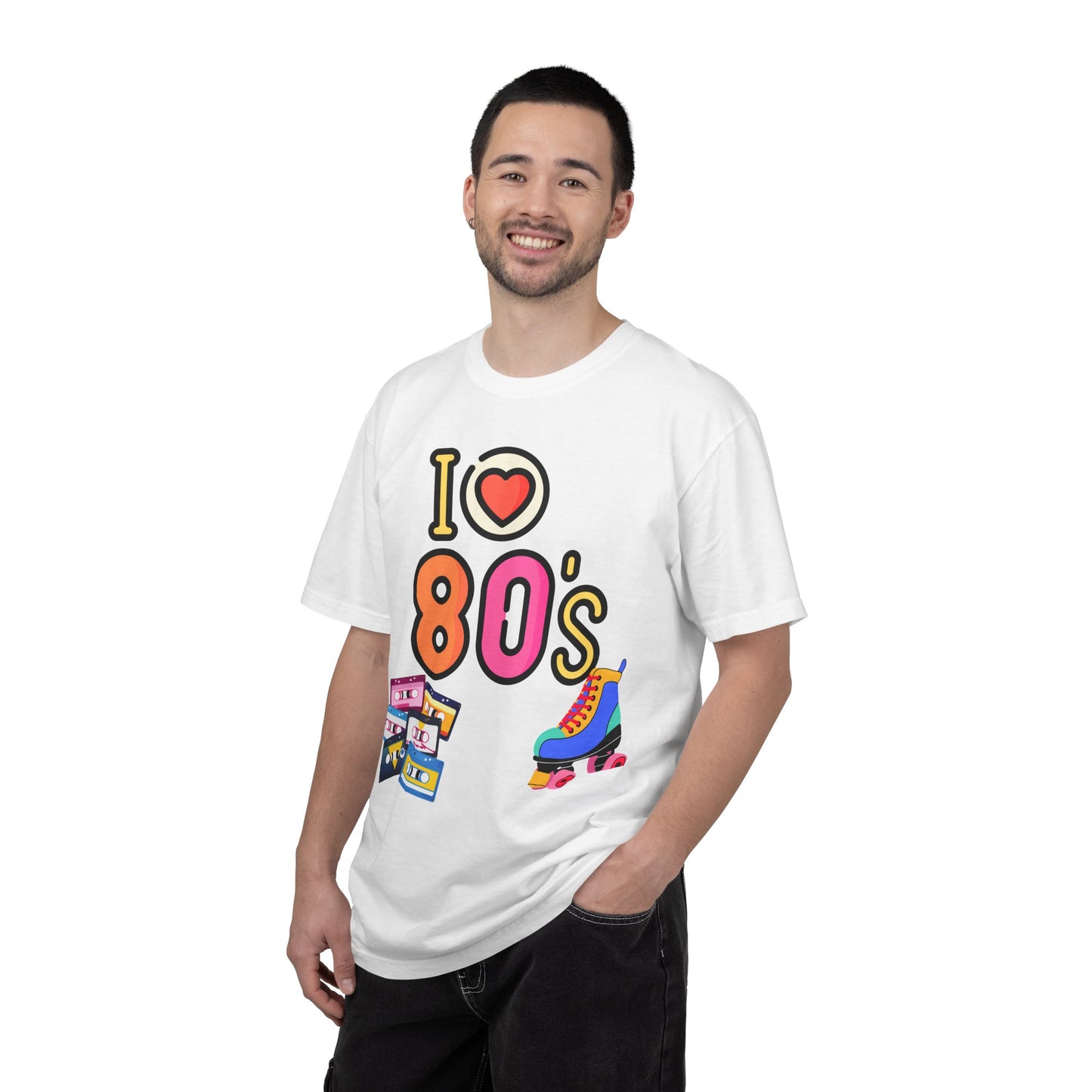 I  80s cassette & roller skate T-Shirt | Retro 1980s Design