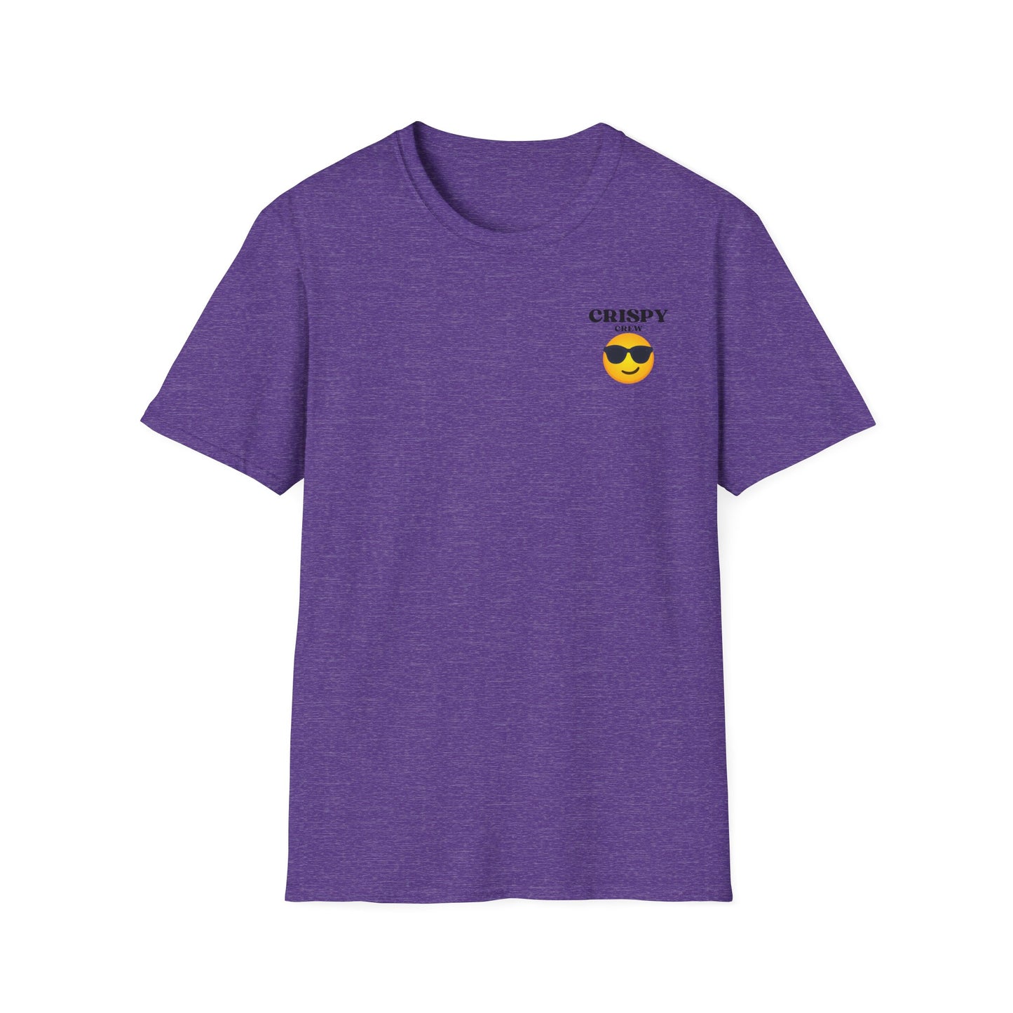 Crispy Crew Unisex Softstyle T-Shirt, Funny Emoji Tee, Casual Summer Shirt, Gift for Friends, Relaxed Fit Clothing