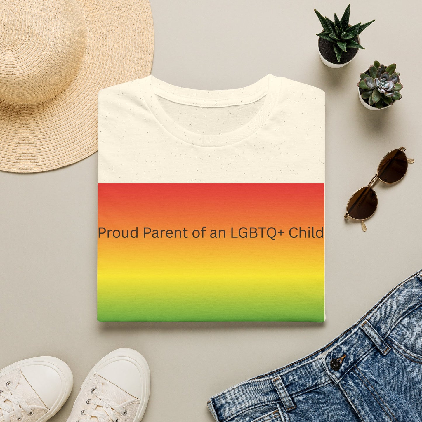 Proud Parent of an LGBTQ+ Child T-Shirt | Rainbow Pride Tee