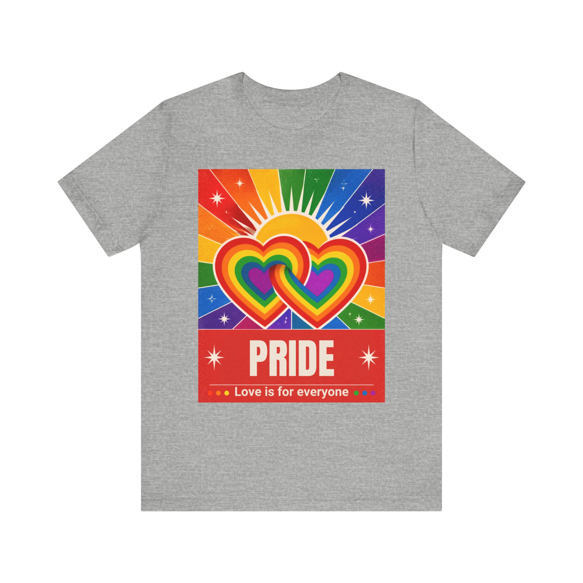 Rainbow Double Hearts Pride Tee | Love Is For Everyone