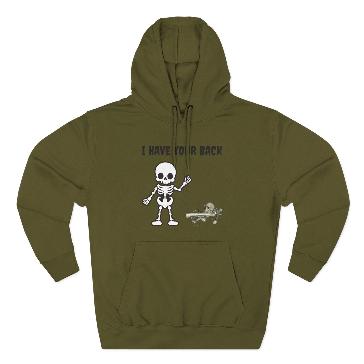 Skeleton Support Fleece Hoodie, Funny Sweatshirt, Unique Gift for Halloween, Cozy Fall Wear, Unisex Hoodie