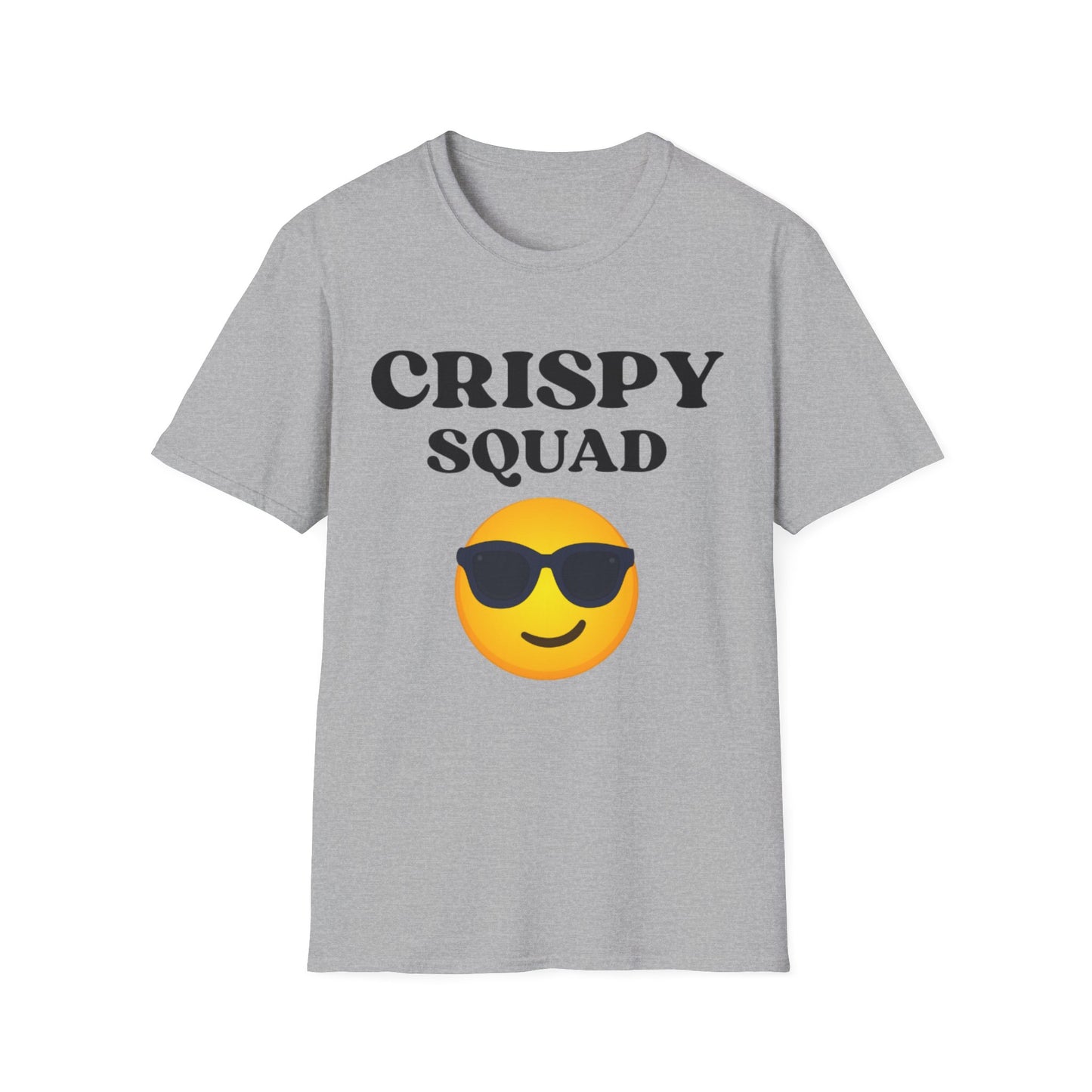 Crispy Squad T-Shirt - Fun Graphic Tee for Friends and Parties, Casual Wear, Gifts for Teens, Summer Outings, Emoji Vibe