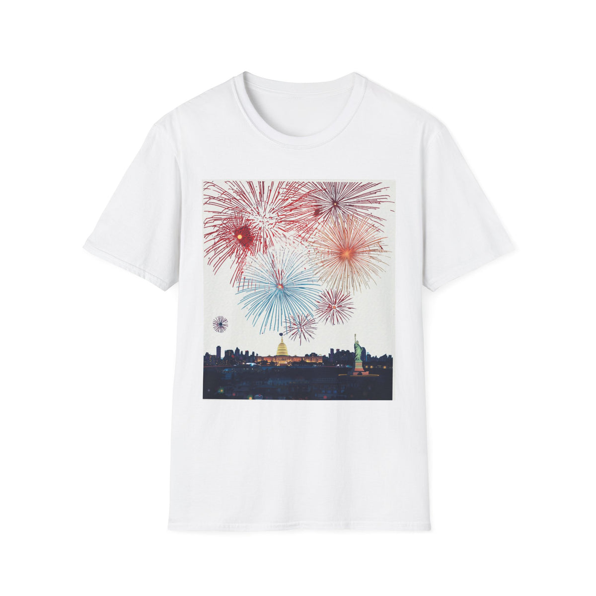Fireworks Burst T-Shirt | Patriotic Sparkler Celebration Tee