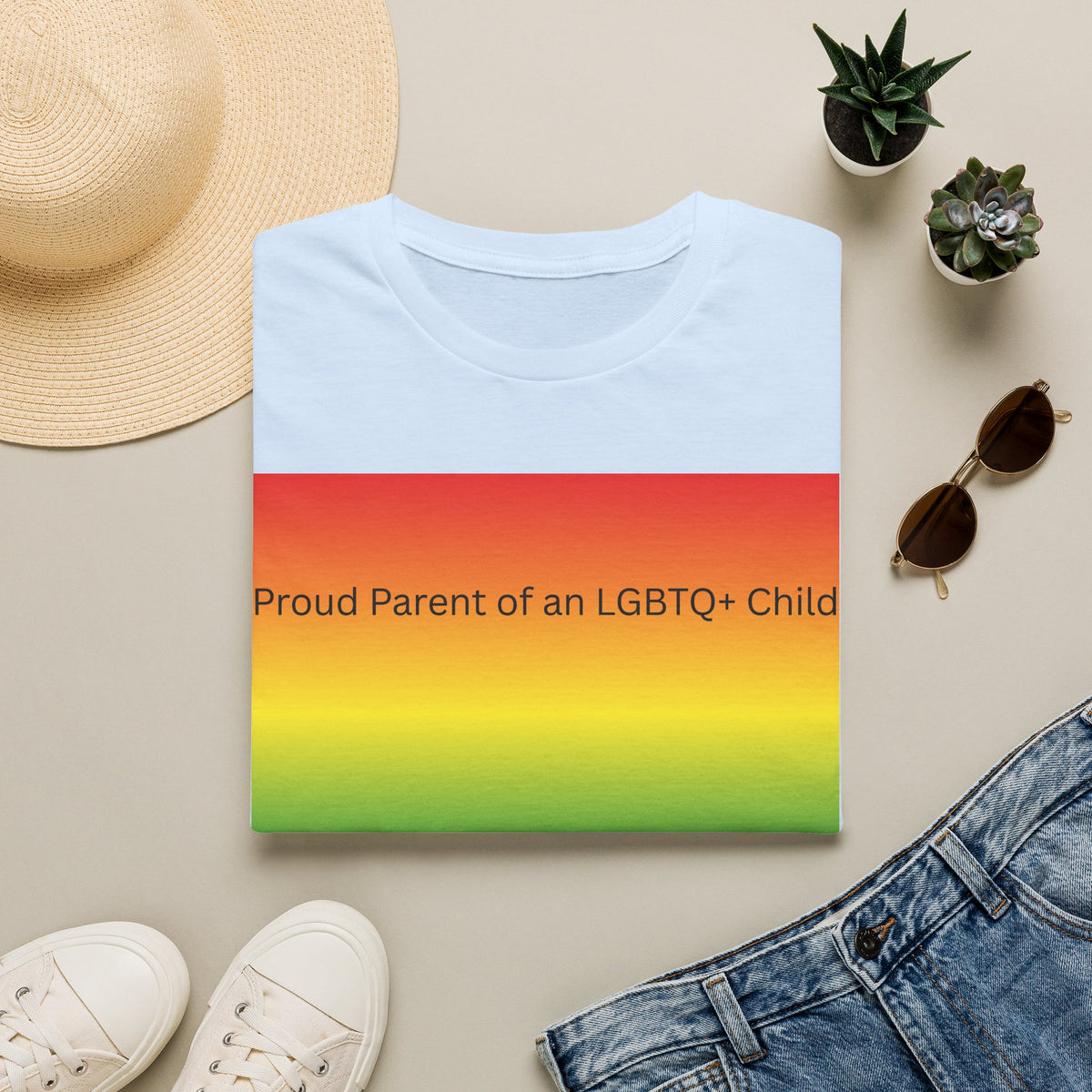 Proud Parent of an LGBTQ+ Child T-Shirt | Rainbow Pride Tee