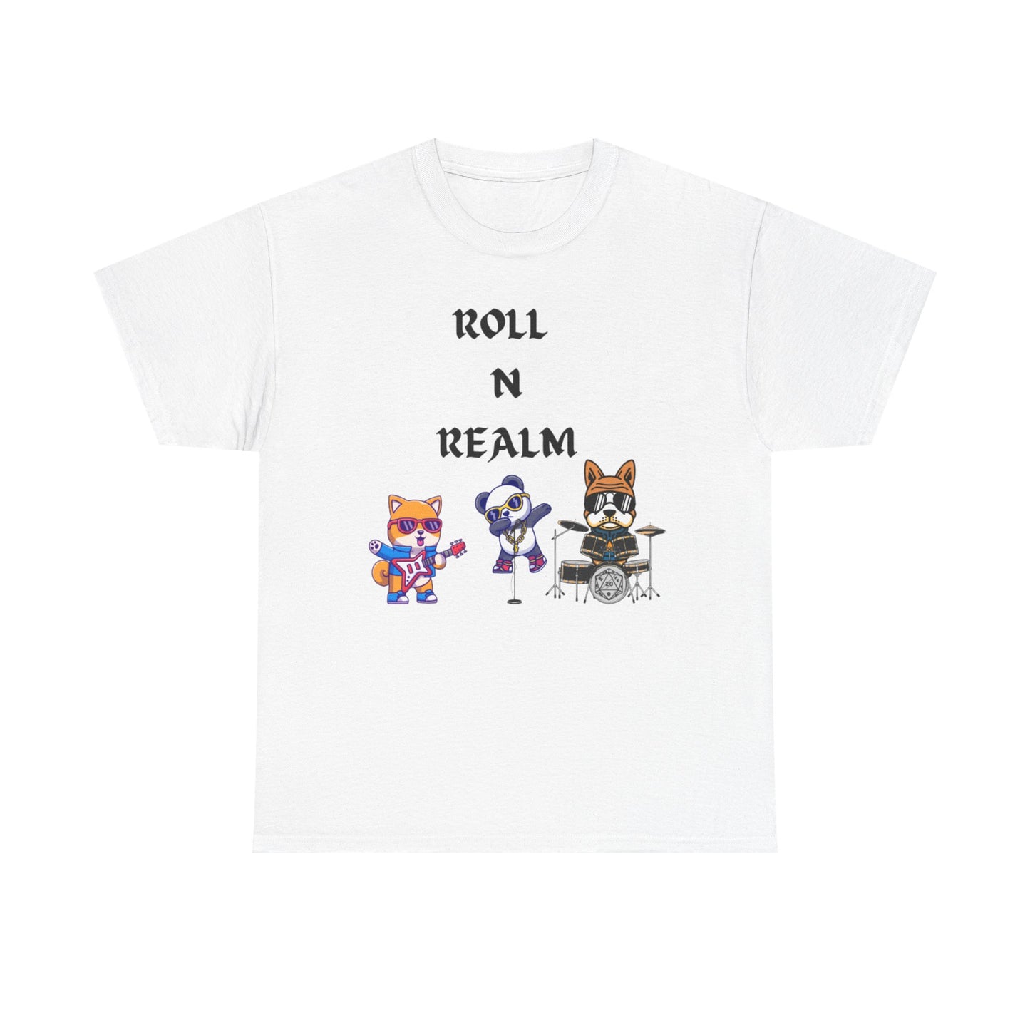Music-Themed Unisex Heavy Cotton Tee - "Roll N Realm"