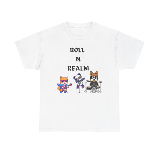 Music-Themed Unisex Heavy Cotton Tee - "Roll N Realm"