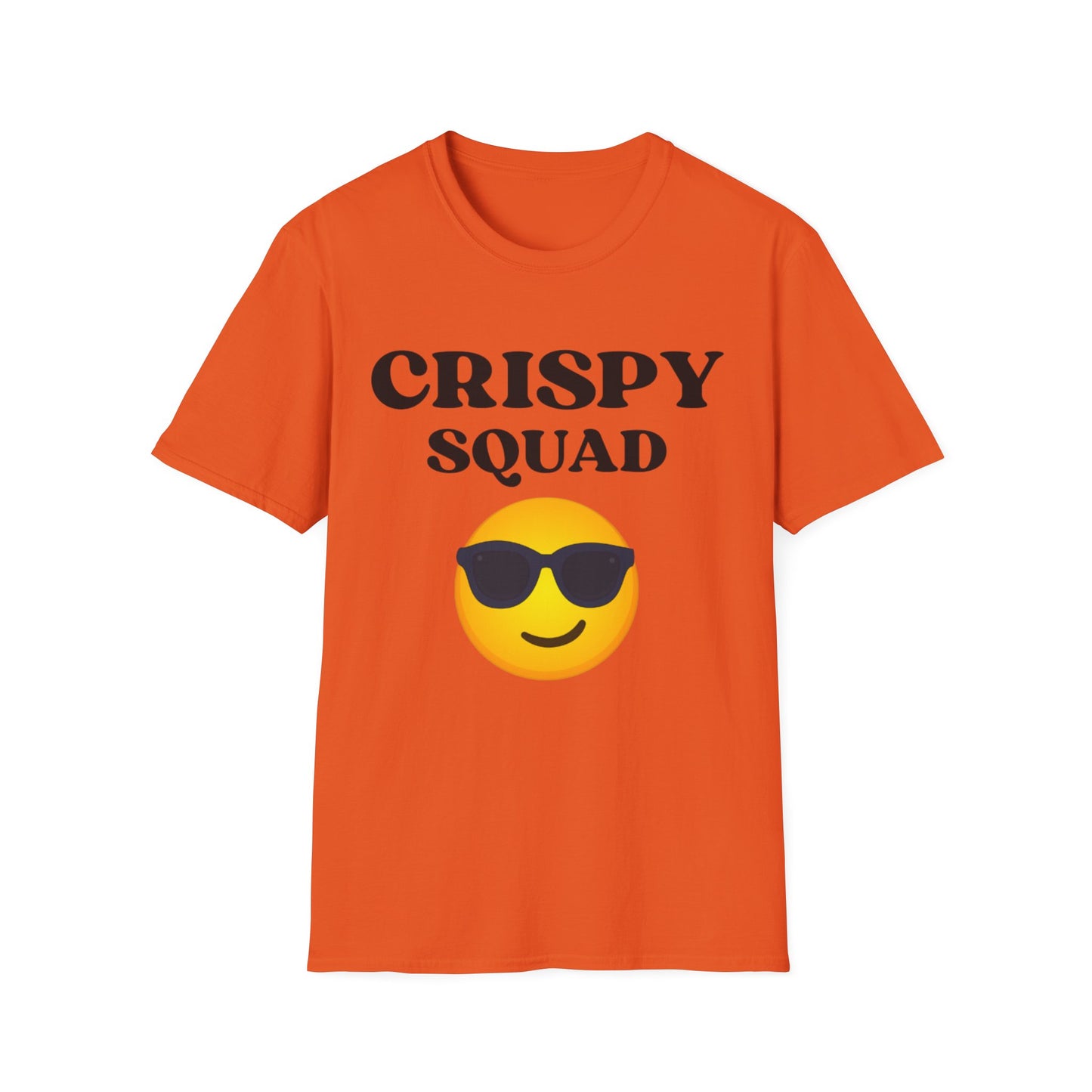 Crispy Squad T-Shirt - Fun Graphic Tee for Friends and Parties, Casual Wear, Gifts for Teens, Summer Outings, Emoji Vibe