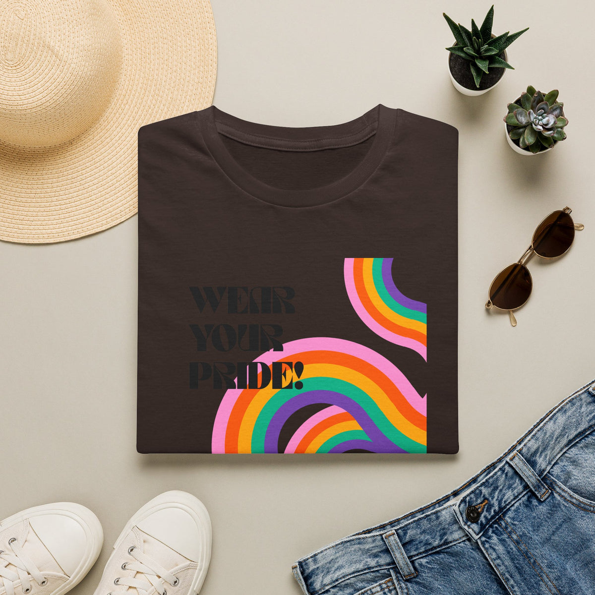Wear Your Pride T-Shirt | Rainbow Waves LGBT Pride Tee