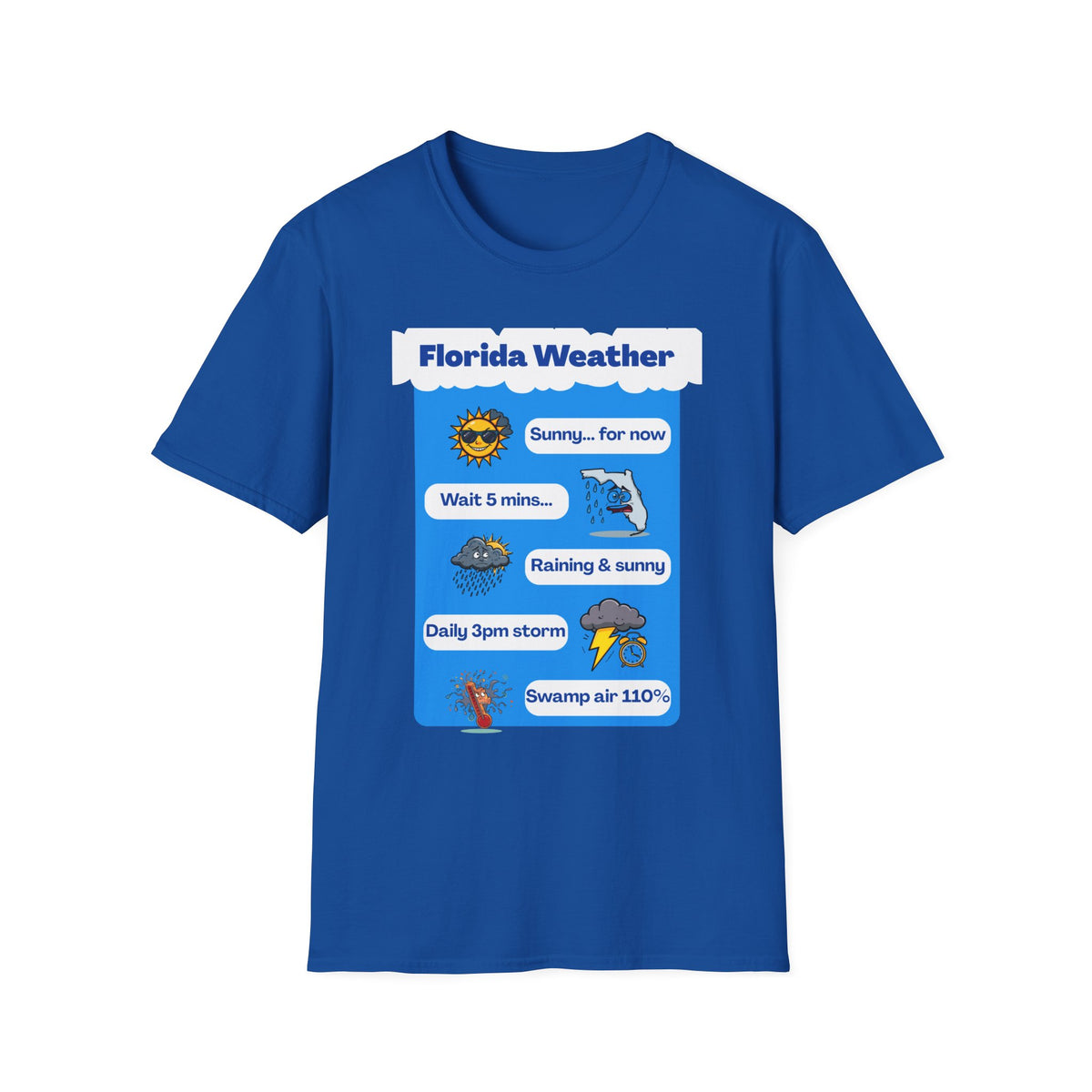 Florida Weather T-Shirt | Sunny... for now text graphic