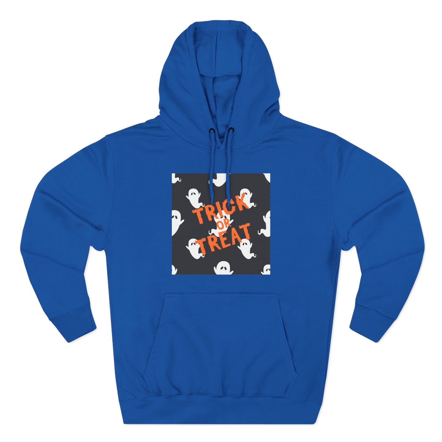 Halloween Ghost Fleece Hoodie, Trick or Treat Hoodie, Cozy Sweatshirt, Spooky Apparel, Fall Fashion, Halloween Costume