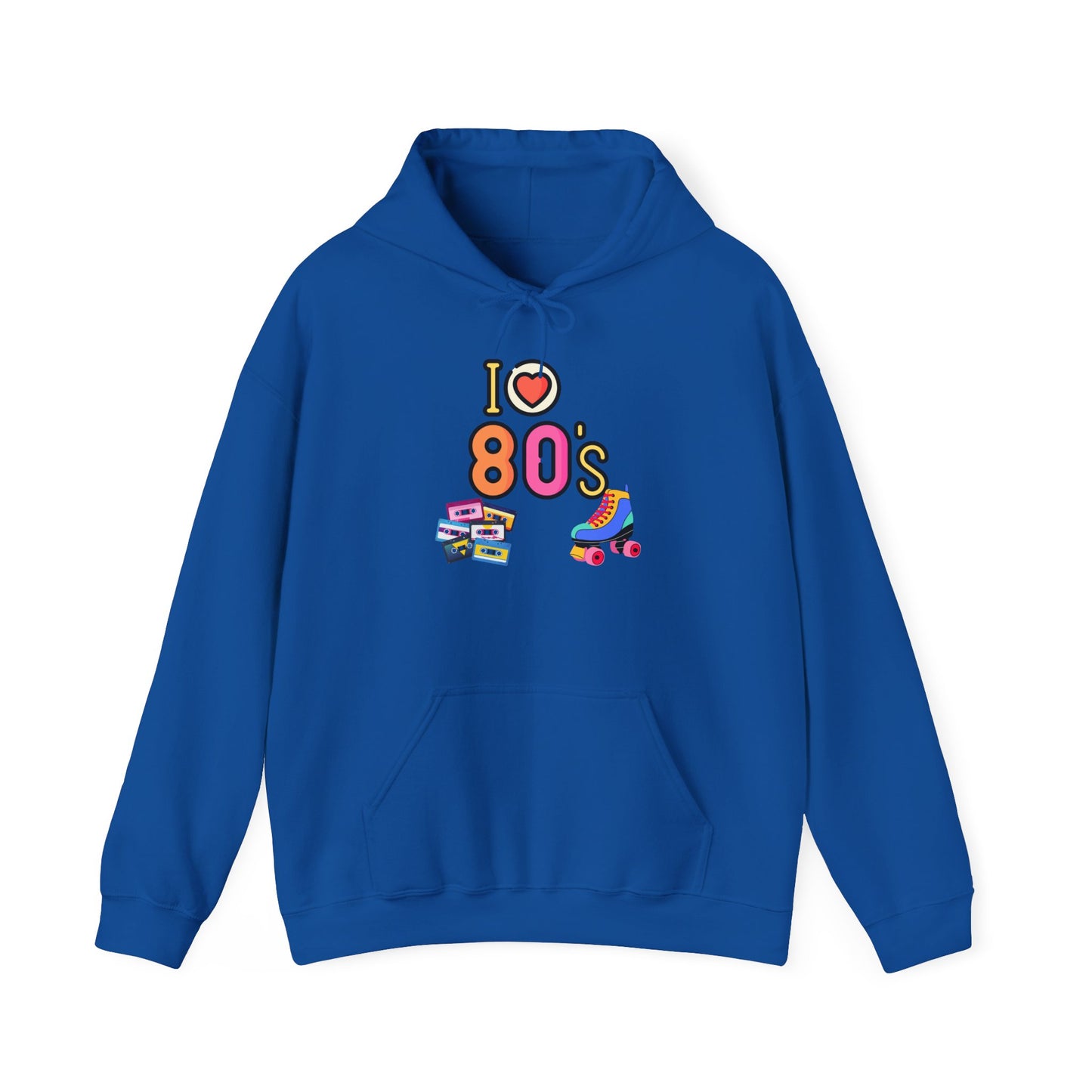 I Love 80s Roller Skate Hoodie | Retro 80s Neon Graphic
